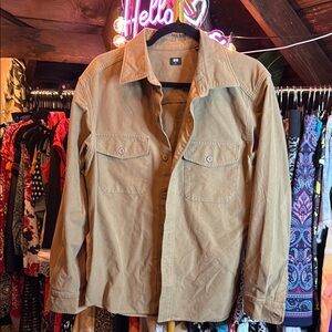 Uniqlo Tan Lightweight Shirt Jacket